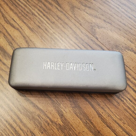 Harley Davidson Eye Glasses Case Pewter/Balck Sunglasses Holder - Picture 1 of 4